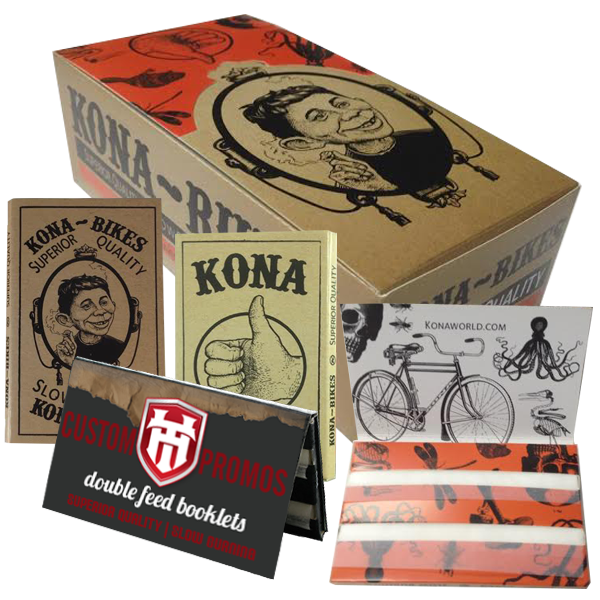 Custom Rolling Papers : Double Feed Booklets : 1000 MOQ