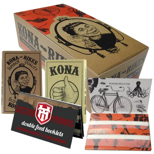 Custom Rolling Papers : Double Feed Booklets : 1000 MOQ