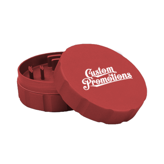 Custom Logo Grinders : Aluminum 2 Piece : Burgundy