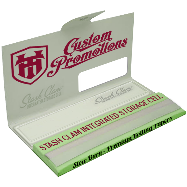 Custom Rolling Papers : Stash Clam™ Integrated Storage Cell : 5000 MOQ