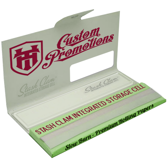 Custom Rolling Papers : Stash Clam™ Integrated Storage Cell : 5000 MOQ